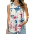 thumbnail image 2 of Mingw Tank Tops for Women Womens Summer Sleeveless Tank Tops Floral Tops V Neck Shirts Comfortable Tee, 2 of 5