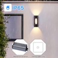 thumbnail image 3 of Aplique LED de pared para exterior de 10 W, IP65, resistente al agua, moderno aplique de pared metálico para exterior, luz interior/exterior para patio, jardín, terraza, cerca de la pared, patio, vill, 3 of 5