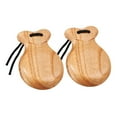 thumbnail image 2 of HILABEE 2Pcs Spanish Castanets Music Instrument for Classical Music Stage Folk Tunes wood color, 2 of 9