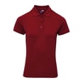 thumbnail image 1 of Premier - Polo Coolchecker Plus de Pique para Mujer (Vino), 1 of 1