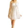 thumbnail image 1 of DPTALR Ladies' Large Size Court Style Lingerie Lace Transparent Tulle Free Sling Nightgown, 1 of 3