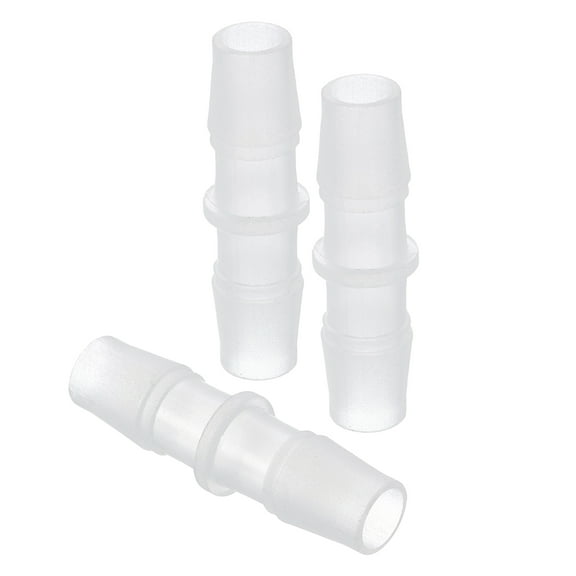 Uxcell 3pcs 3/8" to 3/8" Plastic Hose Barb Fitting Splicer for Garden Water Fuel Line