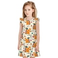 thumbnail image 1 of Vsdgher Écureuil à Queue Colorée pour Filles Chemises de Nuit Tout-Petits Manches Courtes Volantées Nuisette Robe de Nuit Tenue de Sommeil Pyjamas pour Fête Pyjama-Grand, 1 of 6