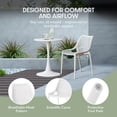 thumbnail image 5 of WestinTrends Playa Outdoor Stackable Modern Plastic Dining Chairs (Set of 2), White, 5 of 13