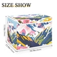 thumbnail image 5 of Yayeee Collapsible Cube Storage Bin with Lid Fabric Closet Decorative Basket with Handles, Abstract Mountain, 5 of 7