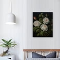 thumbnail image 4 of Framed Canvas Wall Art, Vintage Wall Art Decor for Living Room Retro Nature Floral Wood Wall Art Prints Classical Flower Painting for Bedroom Office Home Decoration, 4 of 5