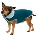 thumbnail image 5 of FurHaven Flex-Fit Reversible Two-Tone Fur Dog Coat - Extra Small, Marine Blue, 5 of 12