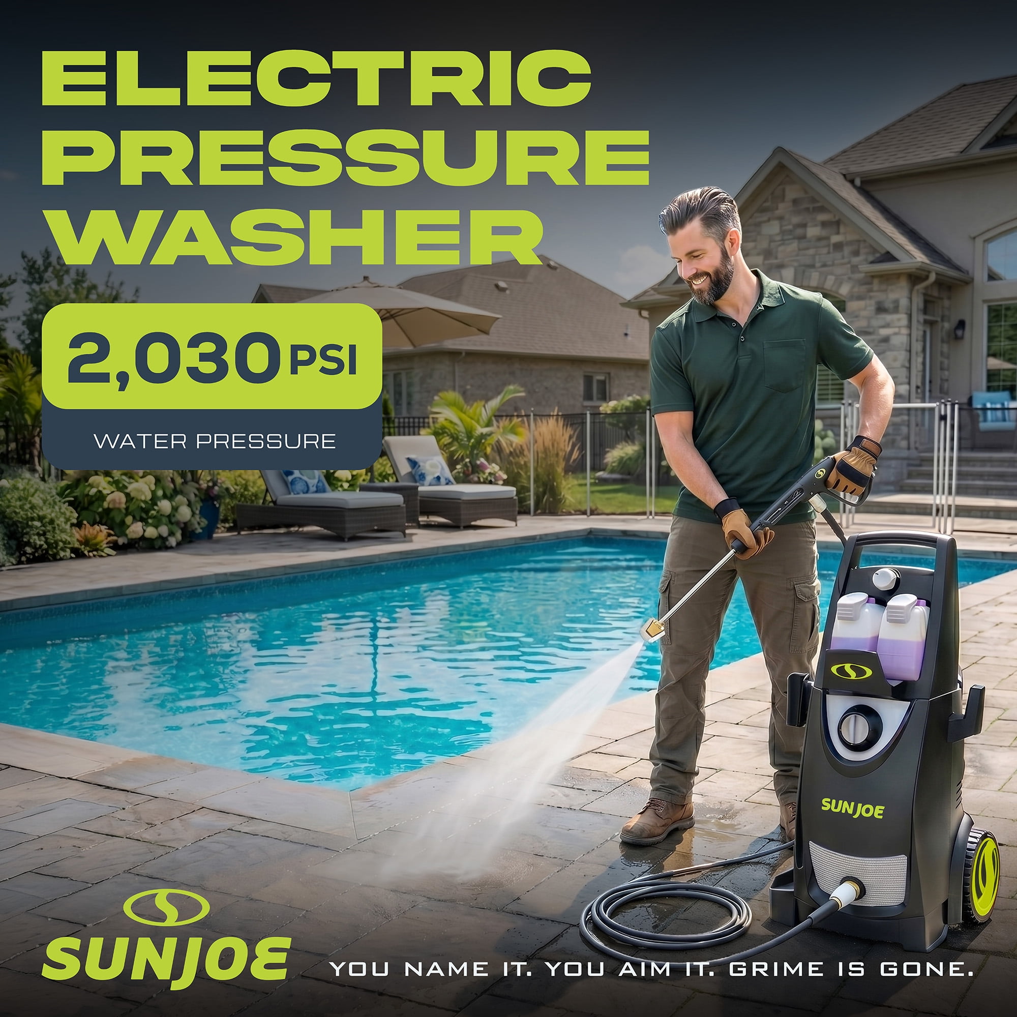 Sun Joe Electric Pressure Washer, Portable Power Washer with