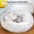 thumbnail image 3 of End-of-Season Selection Cozy Cocoon Pet Bed for Dogs&Cats - Hooded Cave-Style Covered Dog Bed Plush Fluffy Anti-Anxiety Donut Design for Small&Medium Pets, 3 of 9