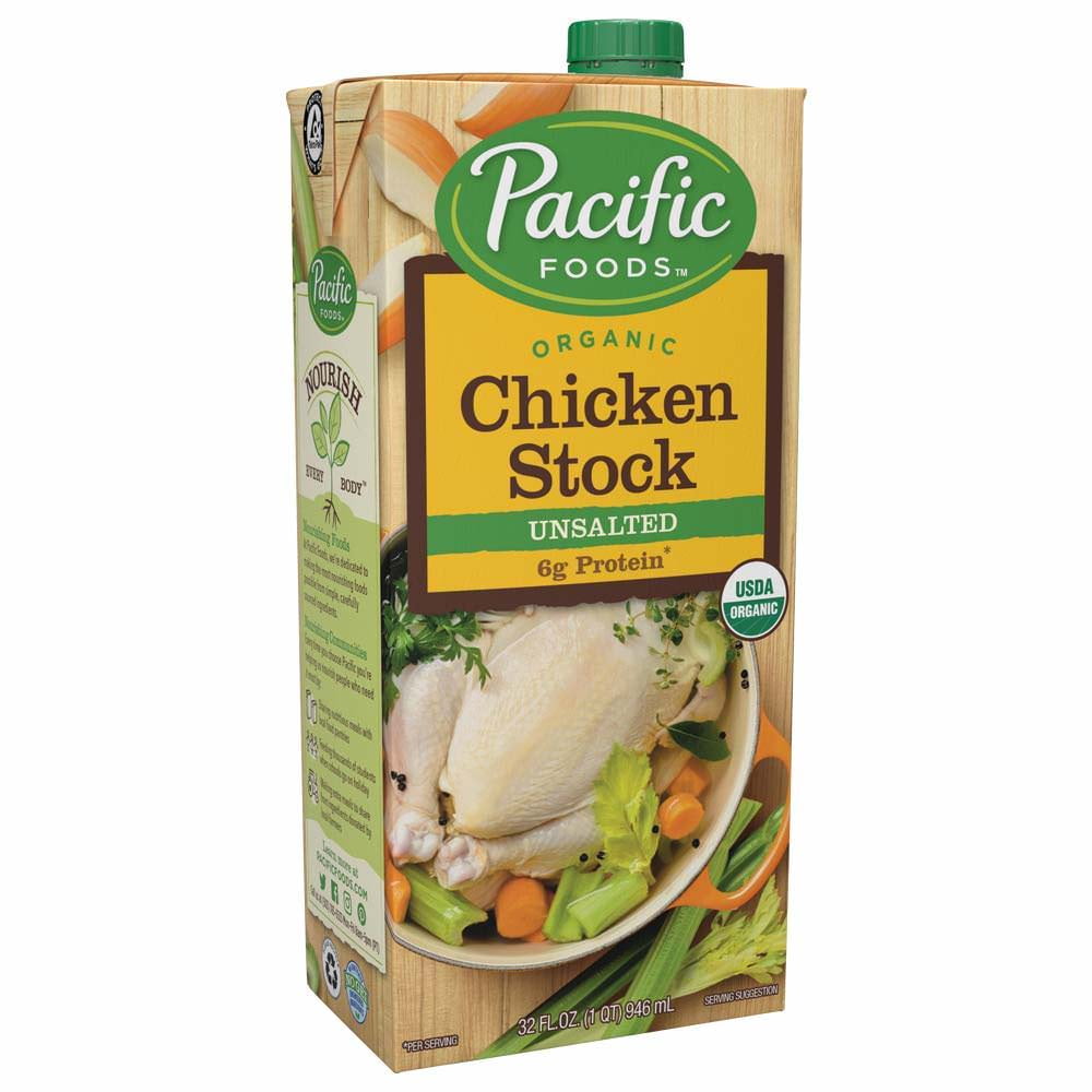 Pacific Foods Organic Simply Stock, Unsalted Chicken Stock, 32 fl oz