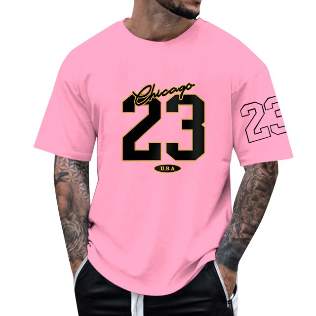 Camiseta personalizada con estampado alfanumérico para hombre - Cuello redondo y manga corta - Mezcla de algodón, nombre/número personalizado para regalos únicos