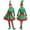 Green, variant on TiaoBug 6Pcs Santa Helper Outfit Women Christmas Elf Costume Long Sleeve Dress Xmas Family Party Set Green S