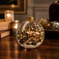 thumbnail image 5 of 3.15 Inch LED Christmas Village Scene Ornament Light Up Transparent Acrylic Hanging Bauble with Winter Town Train Warm LED Glowing Xmas Tree Pendant for Home Decor Holiday Gift, 5 of 5