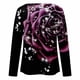 thumbnail image 5 of Moda mujer manga larga cuello redondo blusa estampada otoño casual pulóver tops Fridja  fjkfkj588, 5 of 5