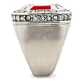 thumbnail image 4 of Silver Tone Synthetic Red Cz Stone Men Rick Ross Hip Hop Style Ring (9), 4 of 4