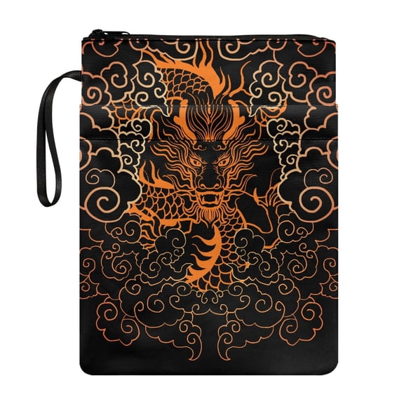 HELLHERO Bible Covers with Pocket Polyester Book Cover Carrying Case Book Sleeve Cover Waterproof Bible Carrying Case with Washable for Books Lovers Retro