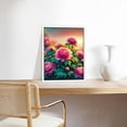 thumbnail image 4 of Peony Wall Art Pink Flower Canvas Prints Floral Peonies Painting Girls Bedroom Bathroom Pictures Wall Decor Framed 12×16inch, 4 of 4