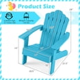 thumbnail image 3 of Gymax 4PCS Kids Adirondack Chairs w/Tilted High Backrest Wide Armrests & Angled Seat Turquoise, 3 of 10