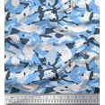 thumbnail image 1 of Soimoi Poly Georgette Fabric Two Tone With White Camouflage Decor Fabric Printed Yard 52 Inch Wide, 1 of 3