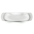 thumbnail image 2 of 10K White Gold 6mm Half Round Band Ring Size 13.5, 2 of 7