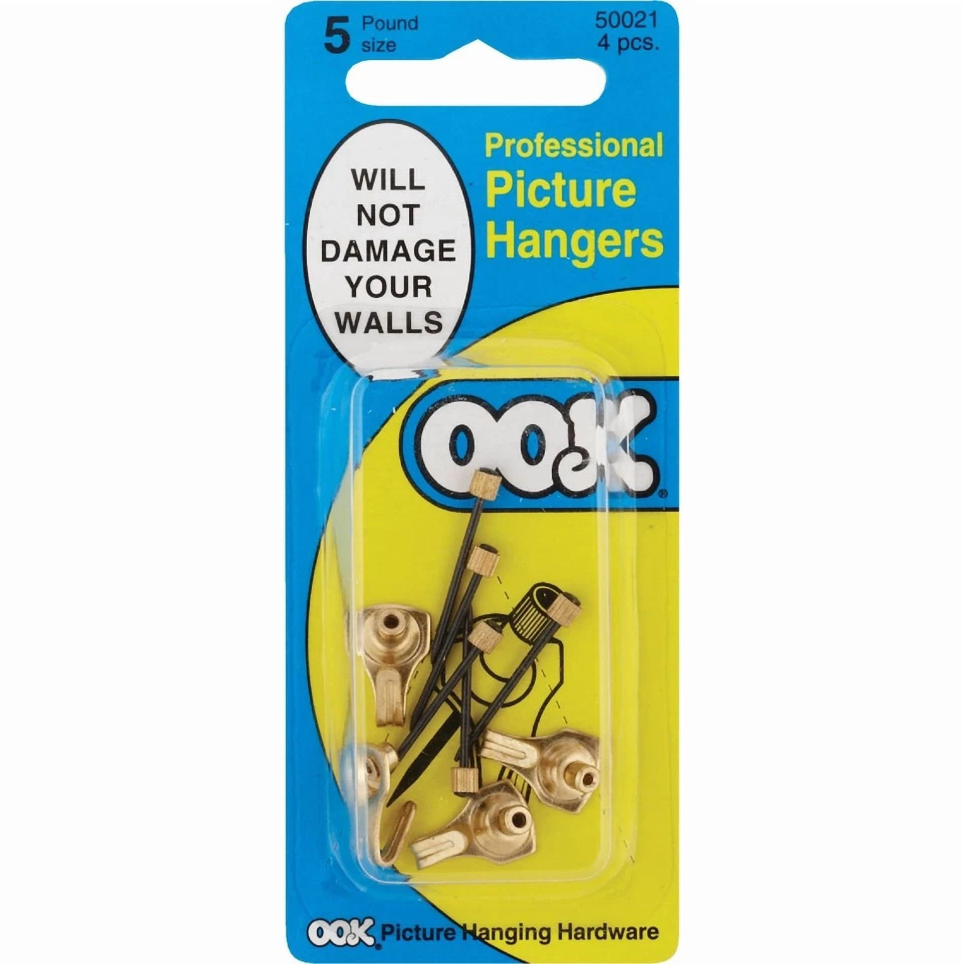 Hillman Ook 5 Lb. Capacity Picture Hangers (4-Pack) 533018 Hillman Ook 533018