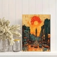 thumbnail image 2 of Sunset Cityscape Canvas Painting/Wall Art Perfect for Living Room Office Dining Room and Hotel Decoration., 2 of 8