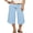 Blue, variant on Fold Over Gaucho Pants for Women Foldover Solid Flowy Capri Pants Y2k Wide Leg Yoga Culottes