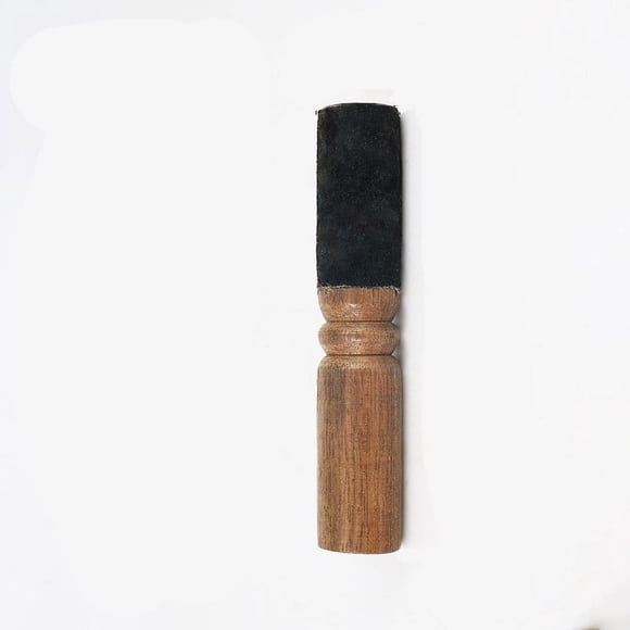 EeaseMX Cuenco tibetano de madera de durazno envuelto en cuero, mazo para cuenco tibetano, mazo para gong
