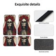 thumbnail image 4 of Balery Gothic Skull With Roses Juego de 4 Alfombrillas para Auto, Revestimientos de Caucho Resistente, Diseño Antideslizante, 4 of 7