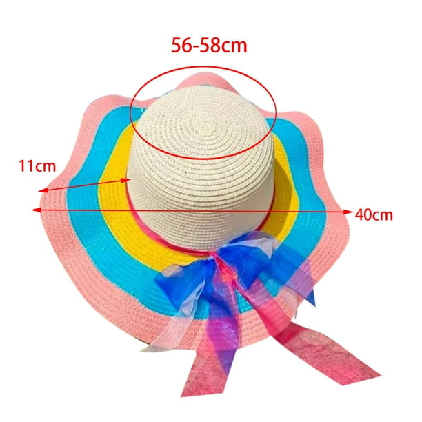 Women Hats Summer Beach Hats Breathable Comfortable with Bow Knot Ladies  Summer Hats with Brim of Sun Hats for Parties Holidays Travel Pink 