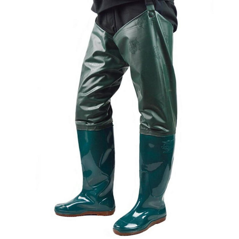 3D nylon lightweight waterproof fishing waders one-piece waist-length fishing  clothing rain pants with rain boots one-piece wading pants