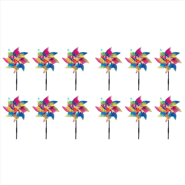 Lote De 50 Molinillos De Viento De Plástico Morados – Juguetes Educativos Y Divertidos Para Niños (15x7 Cm)