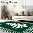 thumbnail image 2 of ODIKA 2'x3' Machine Washable Non-Slip Area Rug, Festive Pine Tree Latch Hook Kit DIY Crochet Needlework Embroidery Project High Traffic Rug with Pad, Green, 731401, 2 of 8