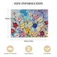 thumbnail image 2 of JEUXUS  Colorful Floral Canvas Wall Art Painted 3D Flower Artwork Frameds Modern Abstract Landscape Painting Textured Flower Pictures for Living Room Bedroom Bathroom Decor 20x16in, 2 of 5