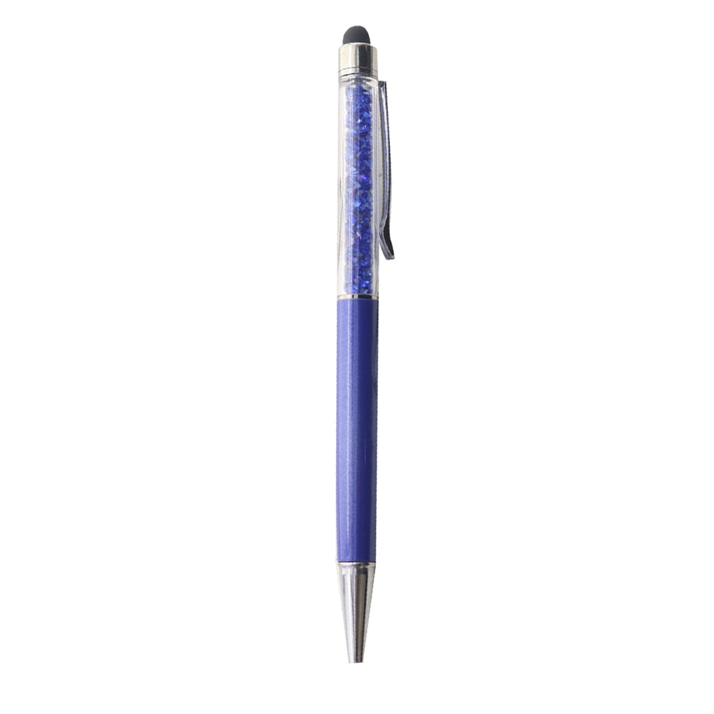 Metal Black Ink Ballpoint Pens Crystal Decor Capacitive Touch Ballpoint Pen