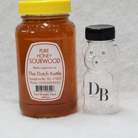 Sourwood Honey for The Dutch Kettle 32 Oz. With Plastic Honey Bear Bottle