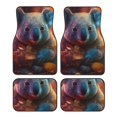 thumbnail image 1 of Honeii Forest Koala Print Car Foot Mat Four-Piece Set - Front & Rear Universal Car Floor Mats for SUVs, Trucks, Sedans, 1 of 7