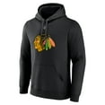 thumbnail image 2 of Men's Fanatics Connor Bedard Black Chicago Blackhawks Authentic Stack Name & Number Tri-Blend Pullover Hoodie, 2 of 3