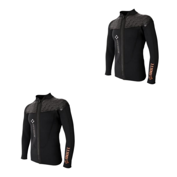 Greeniant Top de neopreno de 3 mm Trajes de neopreno Chaqueta con cremallera frontal de manga larga Surf Buceo S 2Conjunto