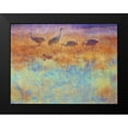 thumbnail image 2 of Vest, Chris 14x12 Black Modern Framed Museum Art Print Titled - Cranes in Soft Mist, 2 of 5
