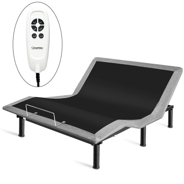 Costway Queen Adjustable Bed Base Steel Frame Remote Motorized Head