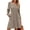 Coffee, variant on Fantaslook Fall Dresses for Women Square Neck Long Sleeve Dresses Casual Babydoll Sweater Dress