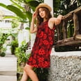 thumbnail image 2 of Yiaed Ladybugs 1 Print Women's Sleeveless Dress, Loose Fit Summer Dress, Casual Sleeveless Dress for Women, 2 of 7