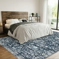 thumbnail image 2 of CAROMIO 8' x 10' Area Rug for Dining Room Boho Vintage Floral Bedroom Indoor Carpet, Blue, 2 of 5