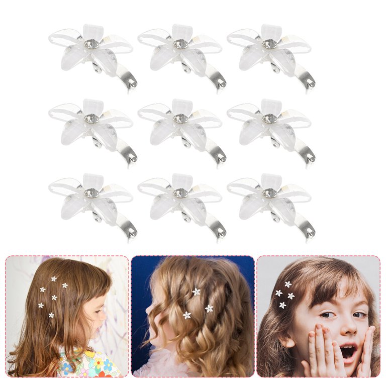20pcs Mini Claw Clips Decorative Flower Clips Rhinestone  display picture 1