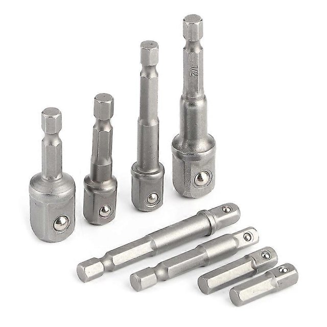 SocketAdapterSet-8PcsHexShankImpactDrillBitsExtensionBar-1/4in3/8in1/2in