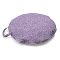 thumbnail image 1 of Floral Round Floor Cushion with Handle, Swirly Flower Branches Spiraling Shabby Petal Curls Ivy Bouquets Meadow Theme Print, Decorative Pillow for Living Room & Dorms, 18" Round, Mauve, by Ambesonne, 1 of 4