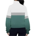 thumbnail image 3 of Kaemgyyd Women's Sweatshirts Oversized Casual Color Block Pullover Loose Zip Lightweight Fall Clothes with Pockets, 3 of 4