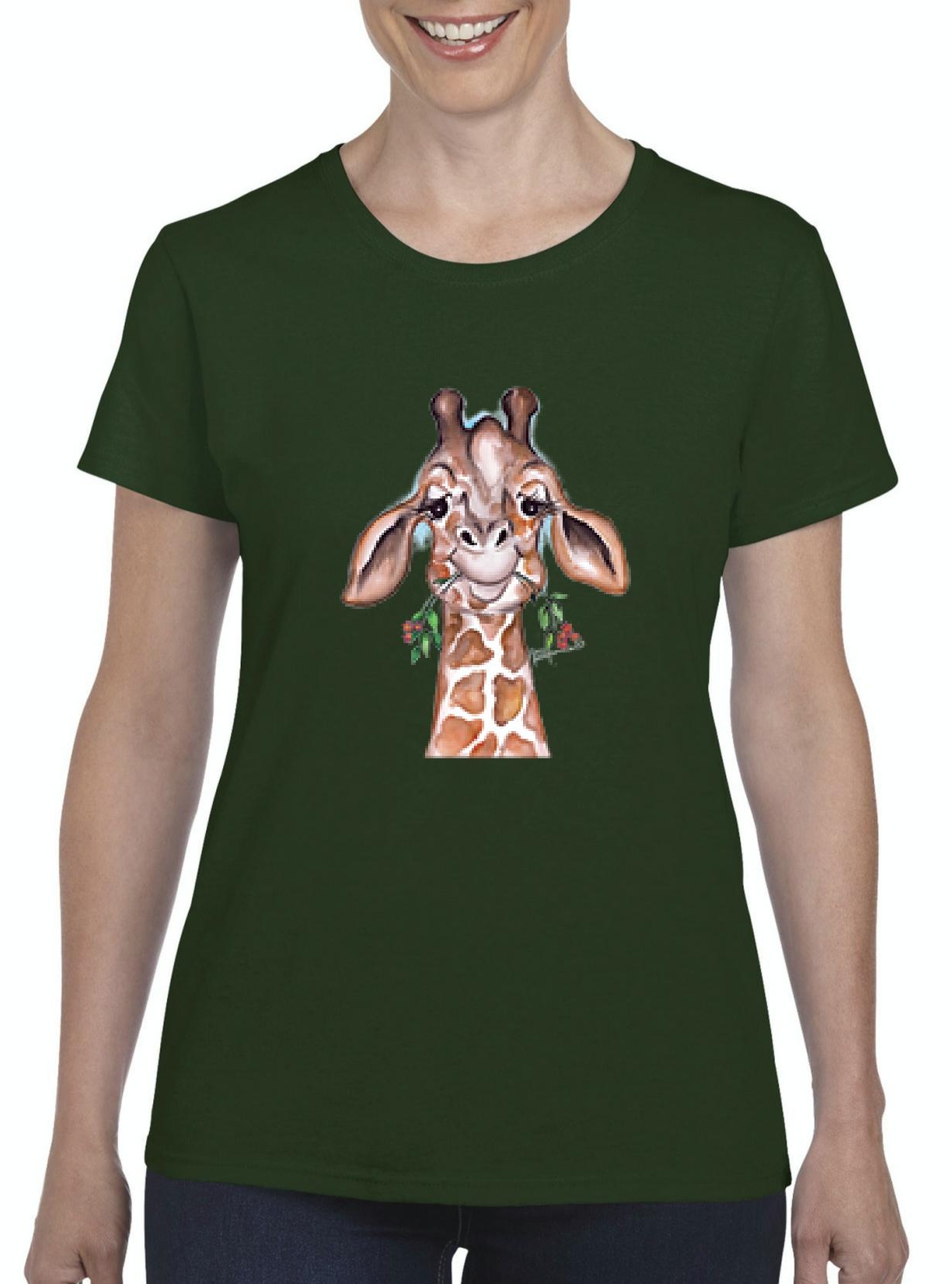IWPF Womens Giraffe Short Sleeve TShirt