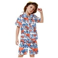 thumbnail image 3 of LUOGENLI Boys Suits Size 10 White Toddler Boys Girls Short Sleeve Summer Casual Tops Hawaii Beach Holiday Floral Shirts T Shirt Shorts Outfits Boys' Fashion Blue Boys Suits Size 16-18 Youth 2-3 Years, 3 of 5